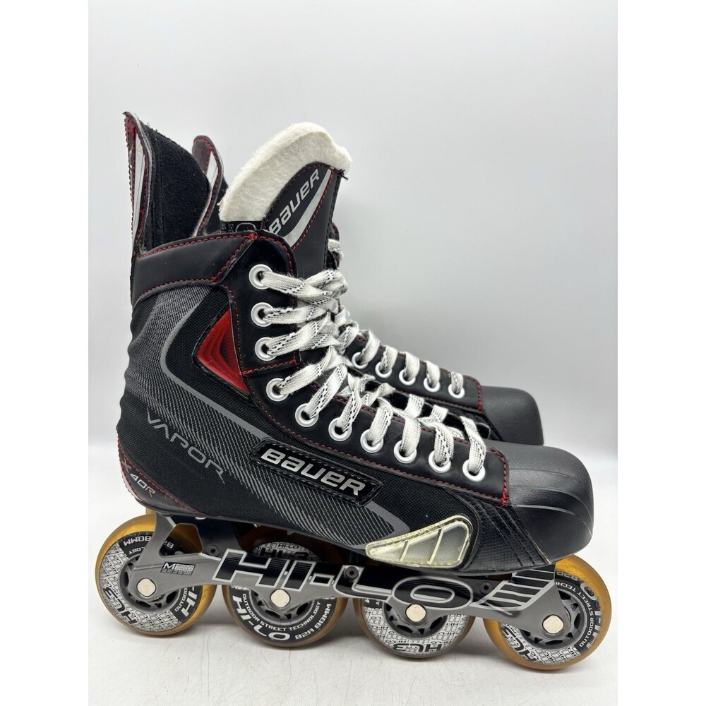 Bauer Vapor X40R Inline Hockey Skates Hi-Lo Blades Roller Mens 7 R US 8.5 Uk 7.5